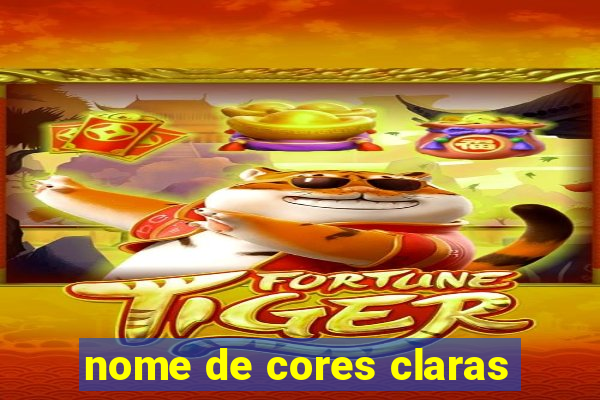 nome de cores claras